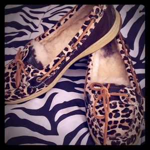 Sperry's Fuzzy leopard  print